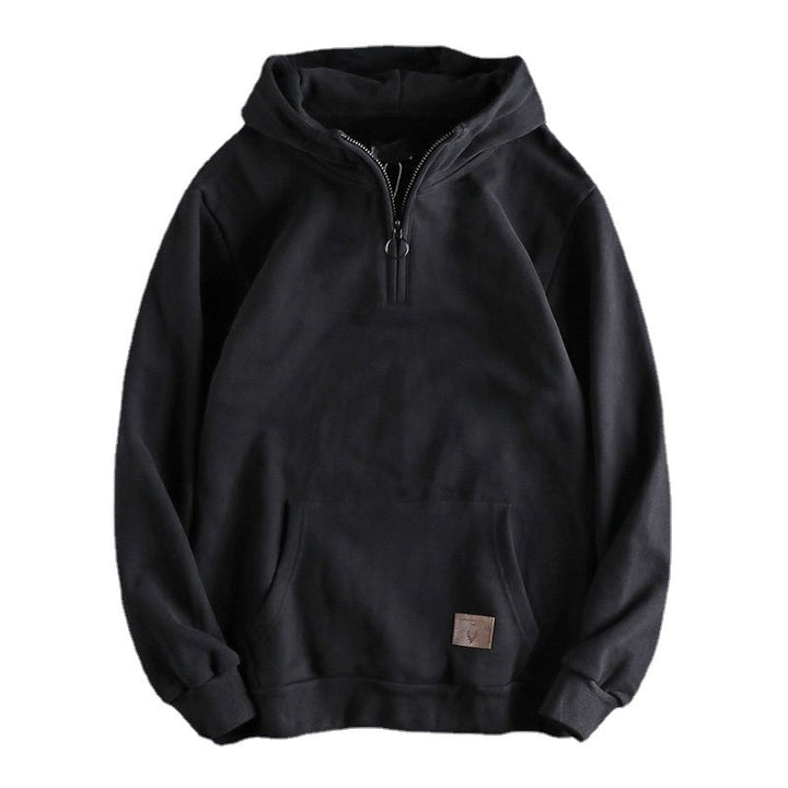 Men's hoodie with short zipper and practical kangaroo pocket Amarae