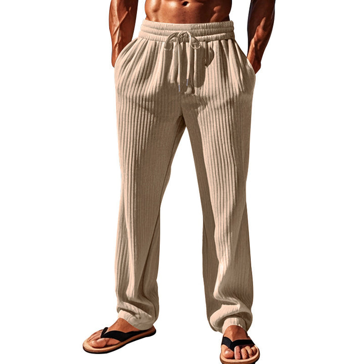 Casual pants for men with elastic waistband and side pockets Lune London