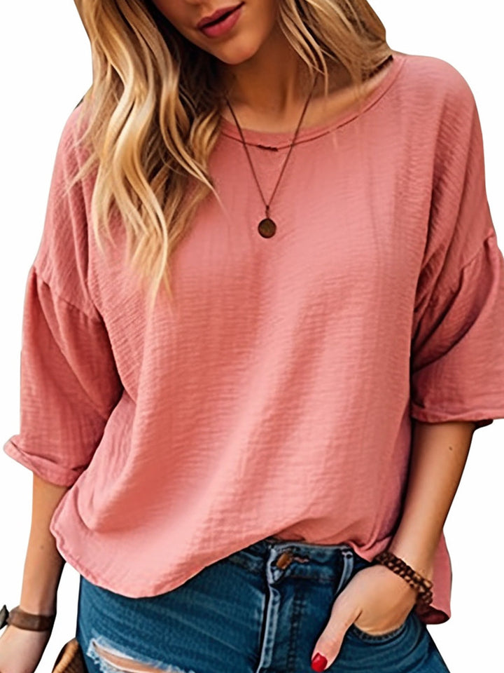 Oversized long sleeve shirt for women in soft structured material Lune London