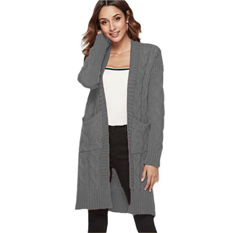 Women's knitted coat with voluminous sleeves and practical pockets Lune London
