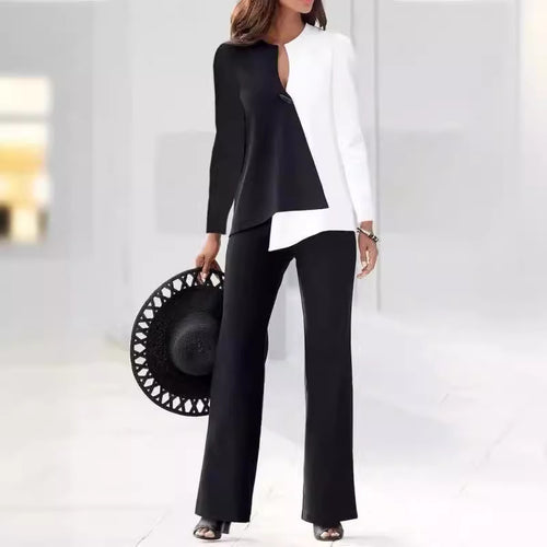 Ladies Elegant and Modern Suit Set with Asymmetrical Design Amarae