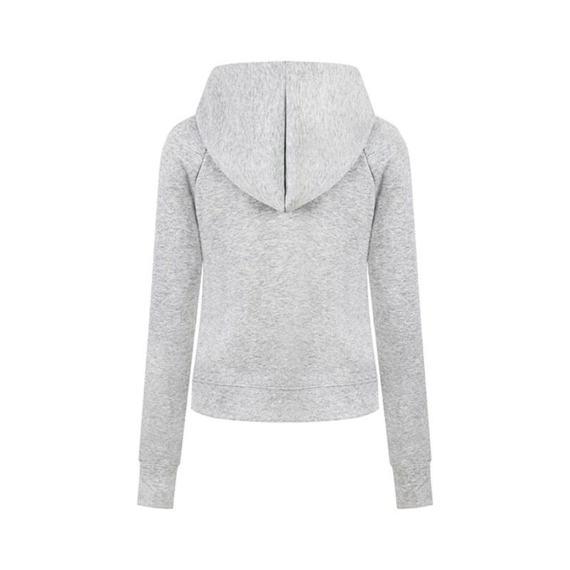 Women’s hooded sweatshirt jacket with oversized zipper and relaxed fit Amarae