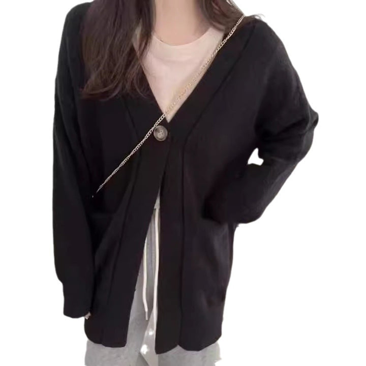 Cardigan femme confortable avec grandes poches et fermeture à boutons continue Chic & Stil