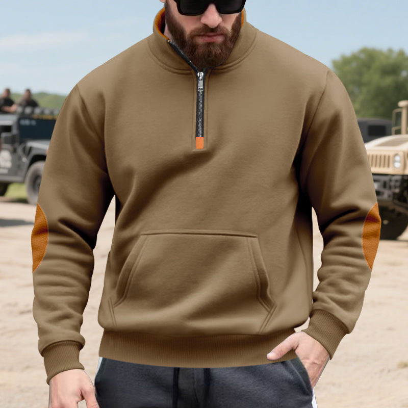 Men's Hoodie with high collar in fashion and contrasting details Lune London