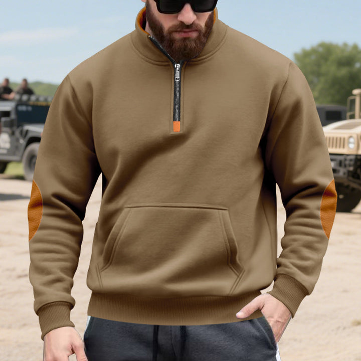 Men's Hoodie with high collar in fashion and contrasting details Lune London