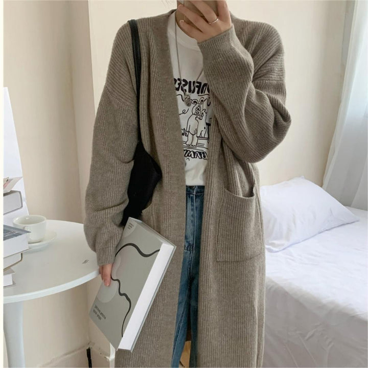 Cardigan en tricot épais pour femmes avec poches et coupe tendance Chic & Stil
