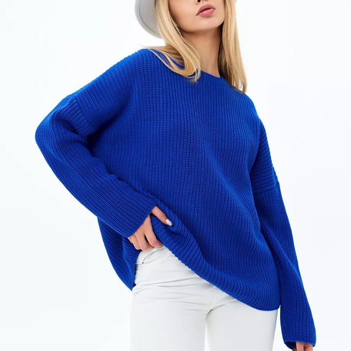 Pull en tricot épais pour femmes avec une coupe ample et un design texturé Chic & Stil