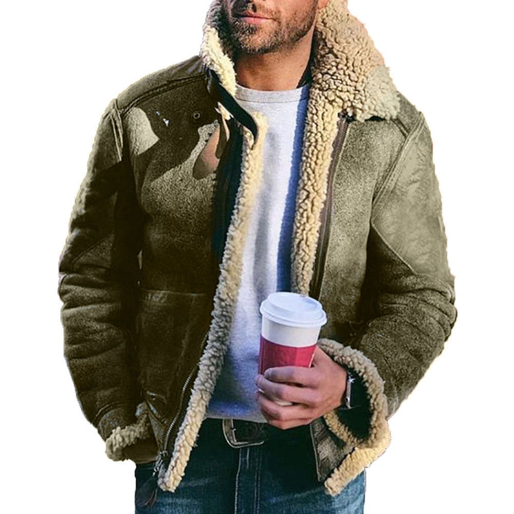 Men's leather jacket with warm lining and practical pockets Lune London