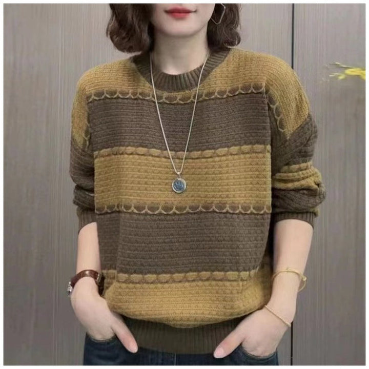 Pull en tricot pour femmes avec un design texturé et une coupe décontractée Lune London