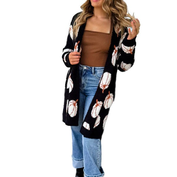 Women's coat with creative Halloween pattern Lune London
