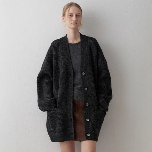 Cardigan en tricot épais pour femmes avec des manches surdimensionnées Chic & Stil