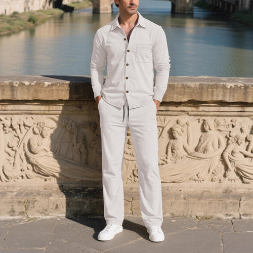 Elegant casual suit for men with structured design and practical pockets Amarae