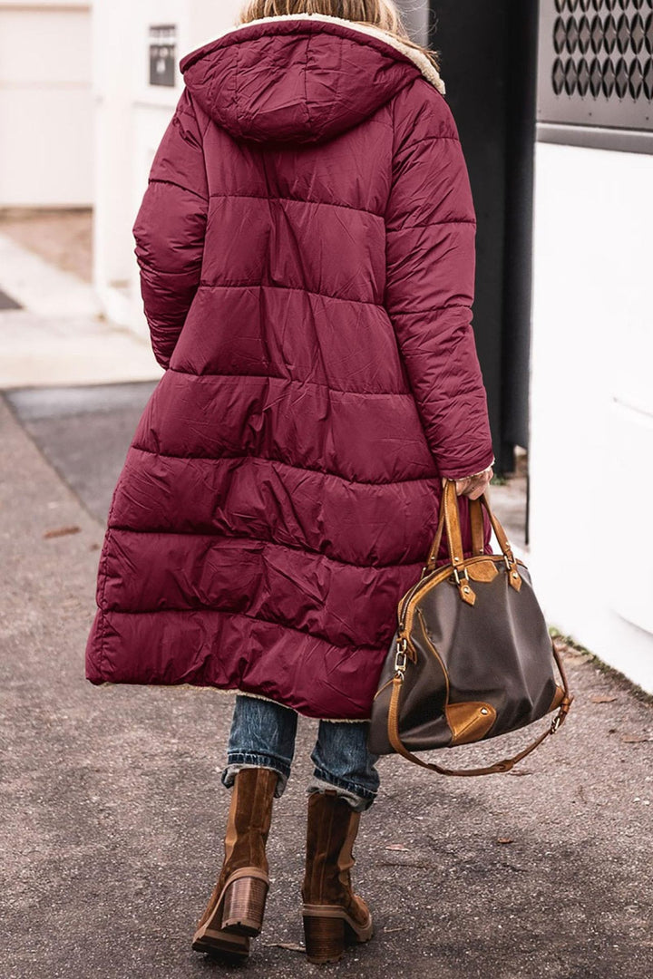 Ladies quilted parka with hood and relaxed fit Lune London