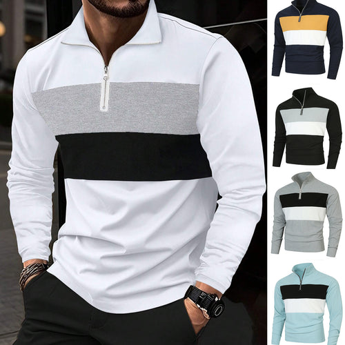 Casual pullover for men with modern zip closure Amarae