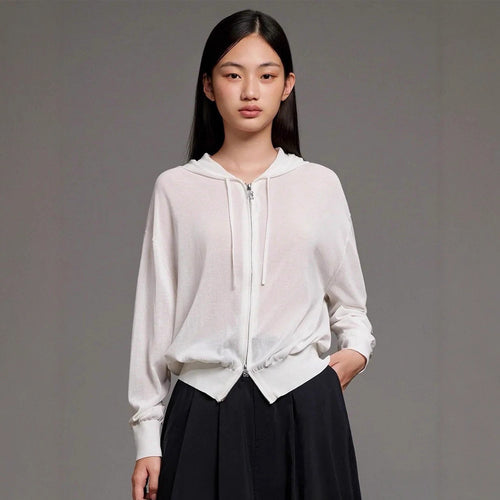 Haut zippé décontracté pour femme avec taille élastique et coupe ample Chic & Stil