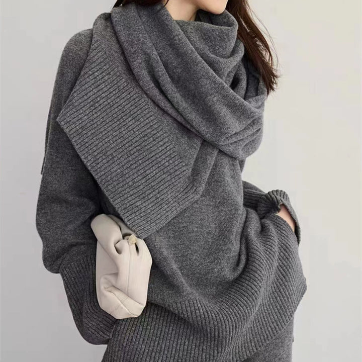 Ensemble en tricot pour femmes avec un élégant col rond et des jambes larges Chic & Stil