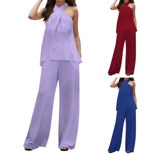 Ladies elegant and airy pants ensemble Amarae