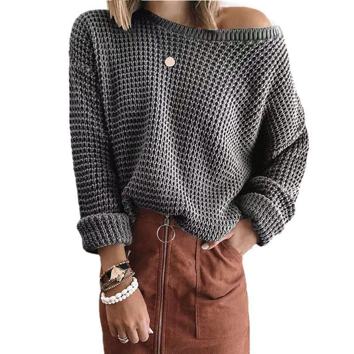 Oversized casual women's knit sweater with a sleeveless design Lune London