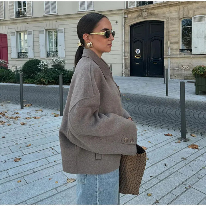 Manteau en laine surdimensionné et élégant pour femmes Chic & Stil