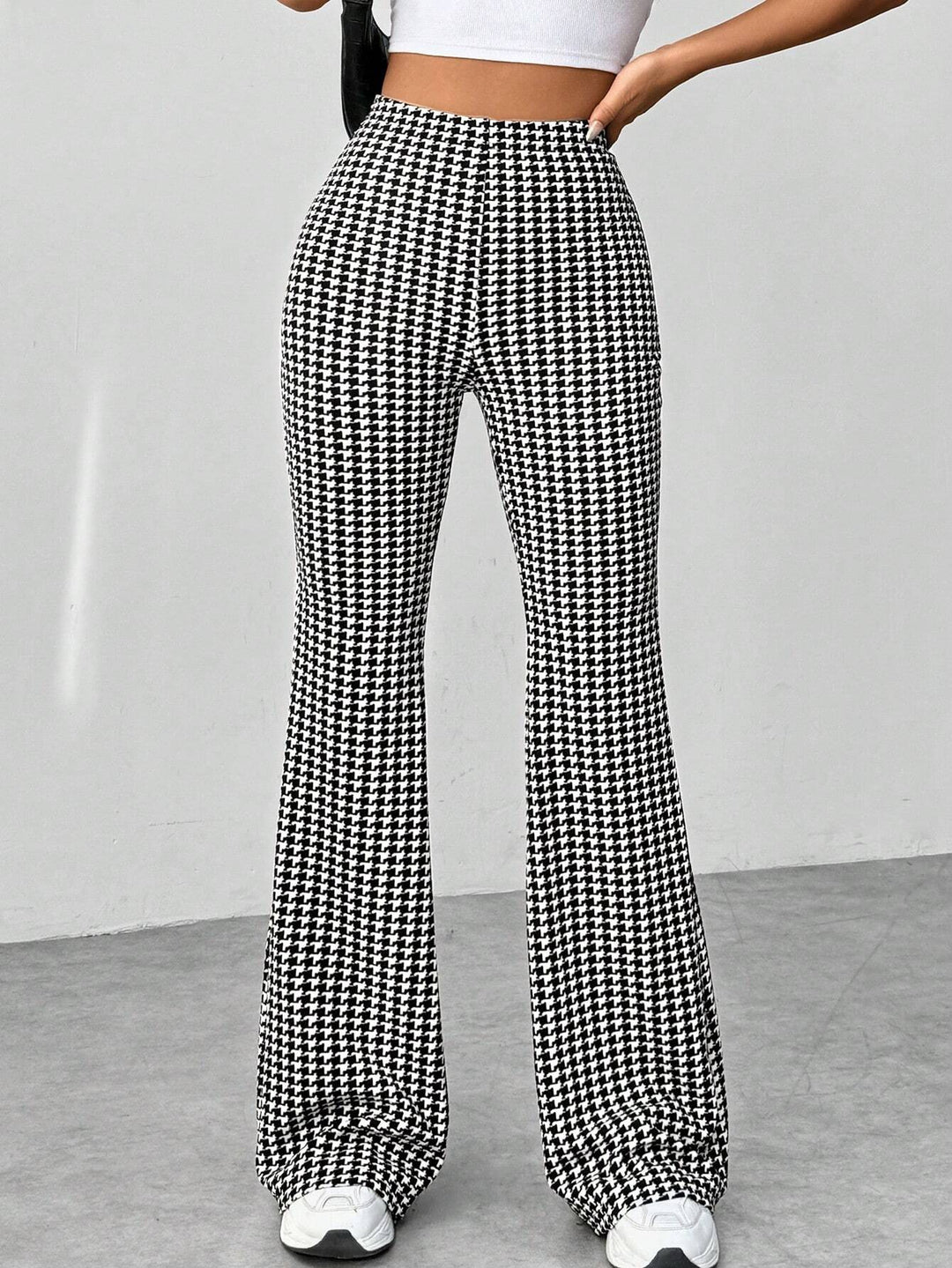 Ladies' Stretch Flared Pants with High Waist and Wide Leg Amarae