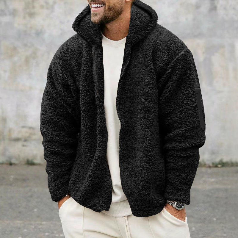 Fleece flaffle jacket for men with practical pockets Lune London