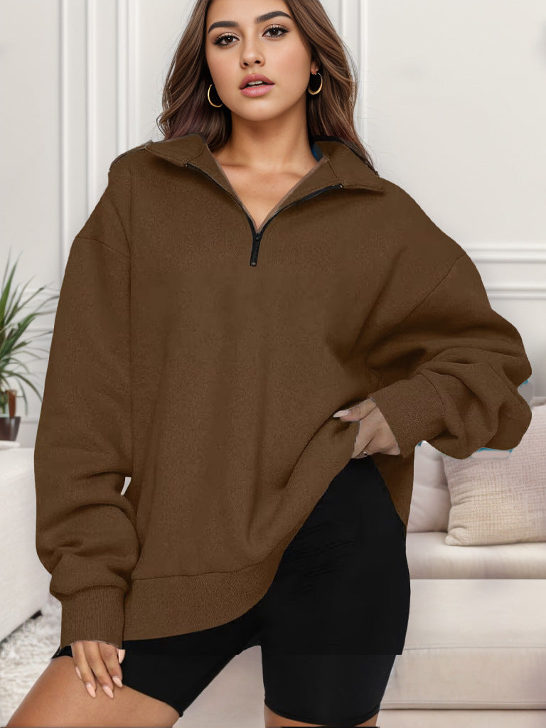 Oversized sweatshirt for women with high collar Amarae
