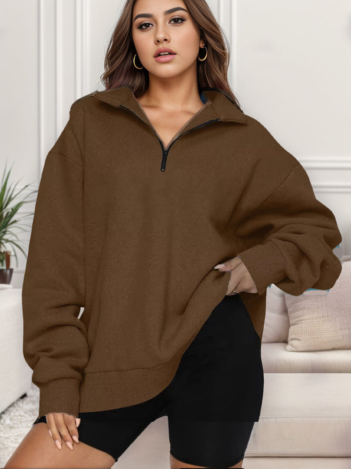 Oversized sweatshirt for women with high collar Amarae