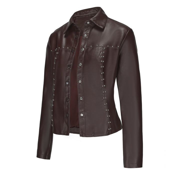 Ladies Chic Leather Jacket and Style
