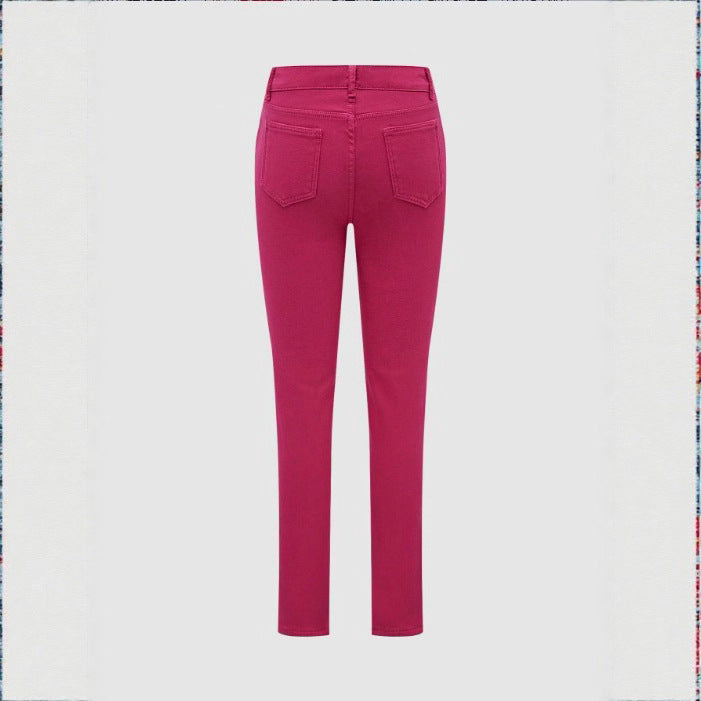 Women High-waisted Thermo-Sculpting Skinny Jeans with Fleece Lining and Shaping Stretch Band Amarae