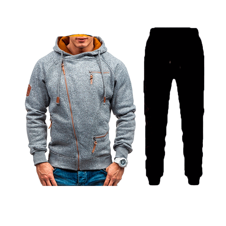 Men's sweatshirt and jogger pants set with stylish contrast details and practical pockets Lune London