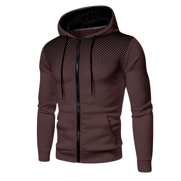 Sporty hooded sweater for men with an innovative structure and practical zip pockets Amarae