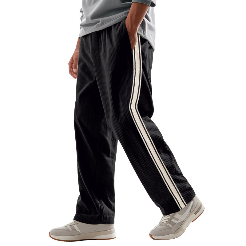 Lune London men's casual sports pants with side stripes