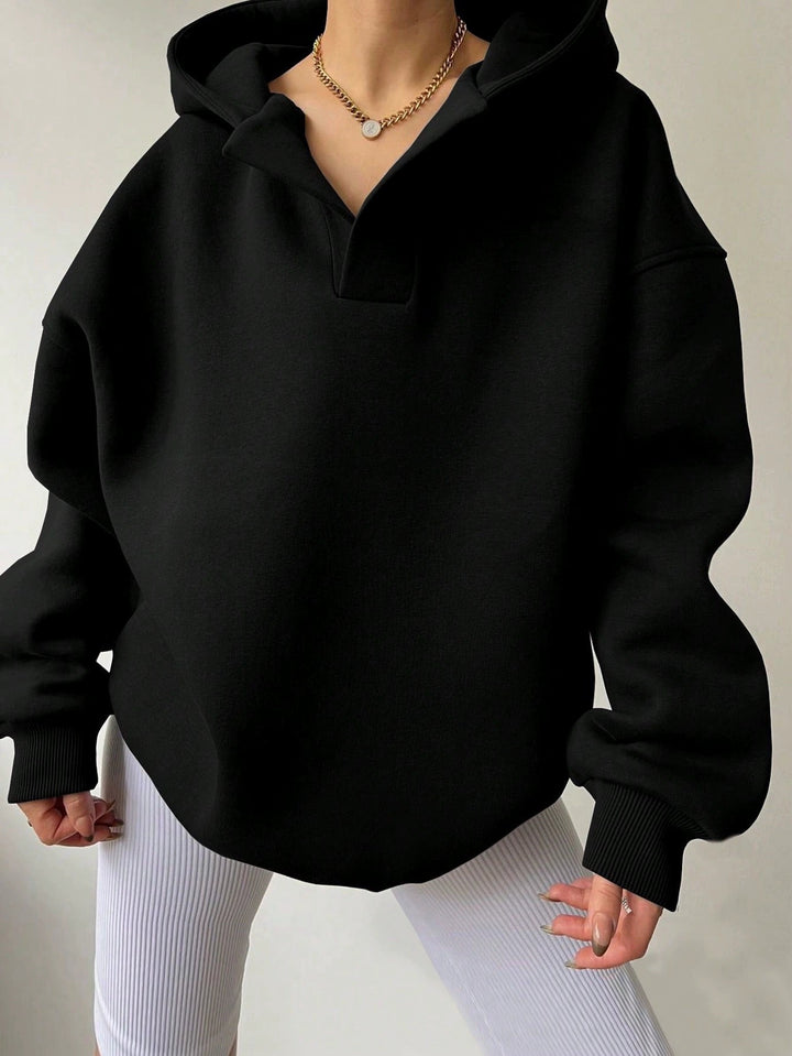 Women's Oversized Hoodie in Soft Fleece Material Amarae
