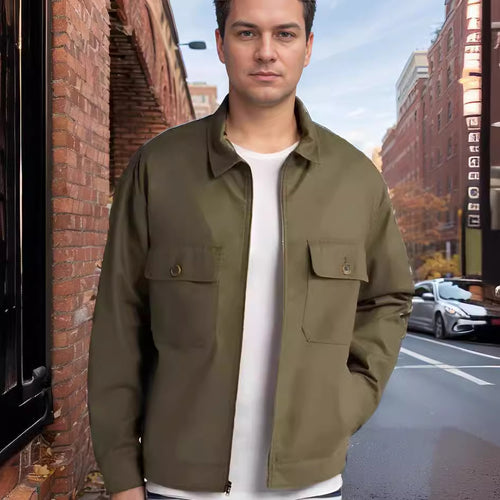 Modern design utility jacket for men with practical pockets Amarae
