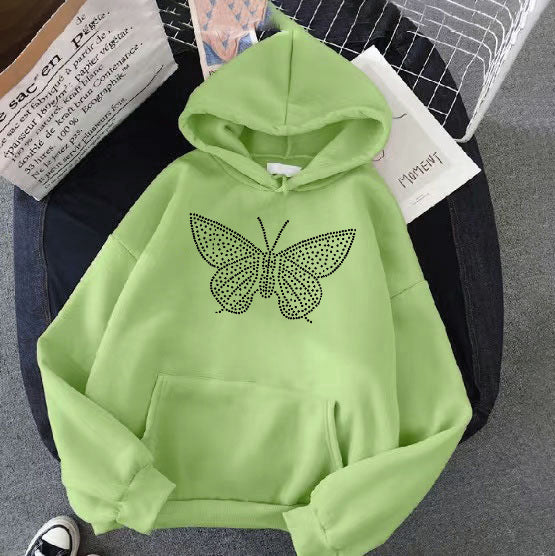 Women's hoodie with elegant butterfly design Chic & Stil