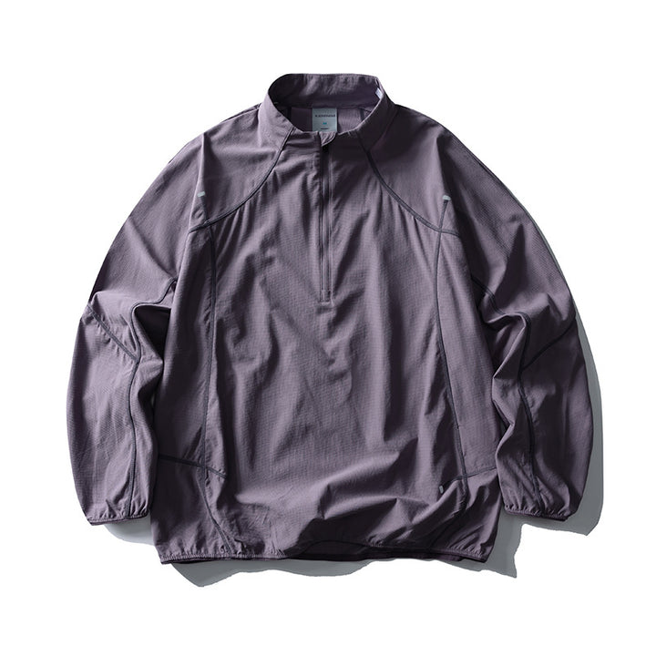 Unisex Lightweight Tech Half-Zip Pullover with Raglan Sleeves Amarae