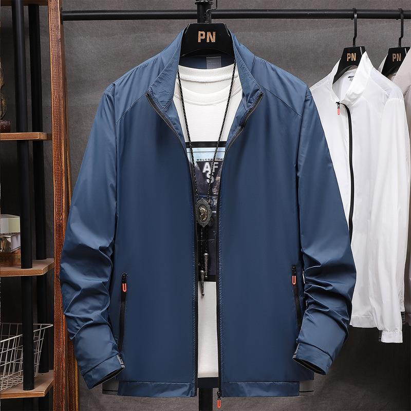 Lightweight transitional jacket for men waterproof with practical zip pockets Lune London
