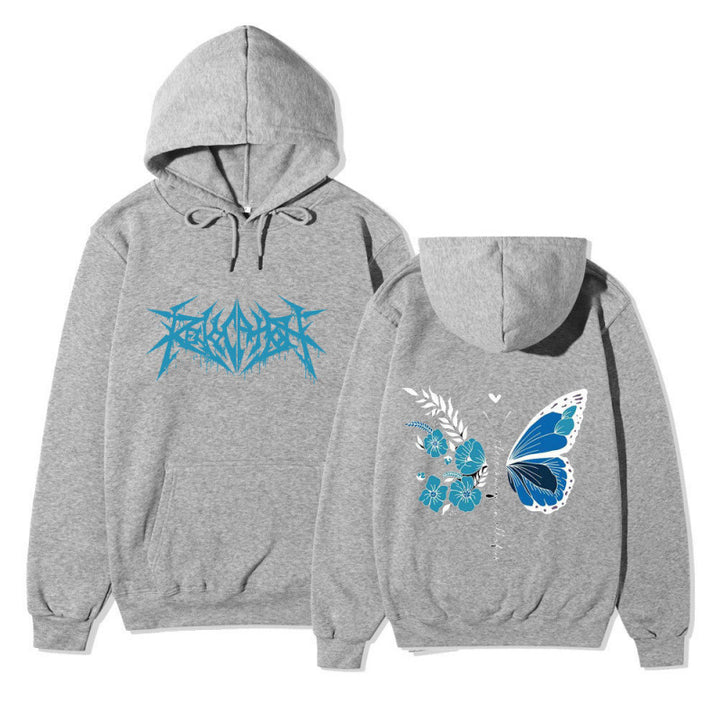 Women's hoodie with unique butterfly and flower motif Lune London