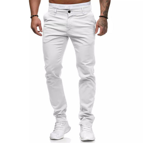 Slim fit chino pants for men with elastic waistband Amarae