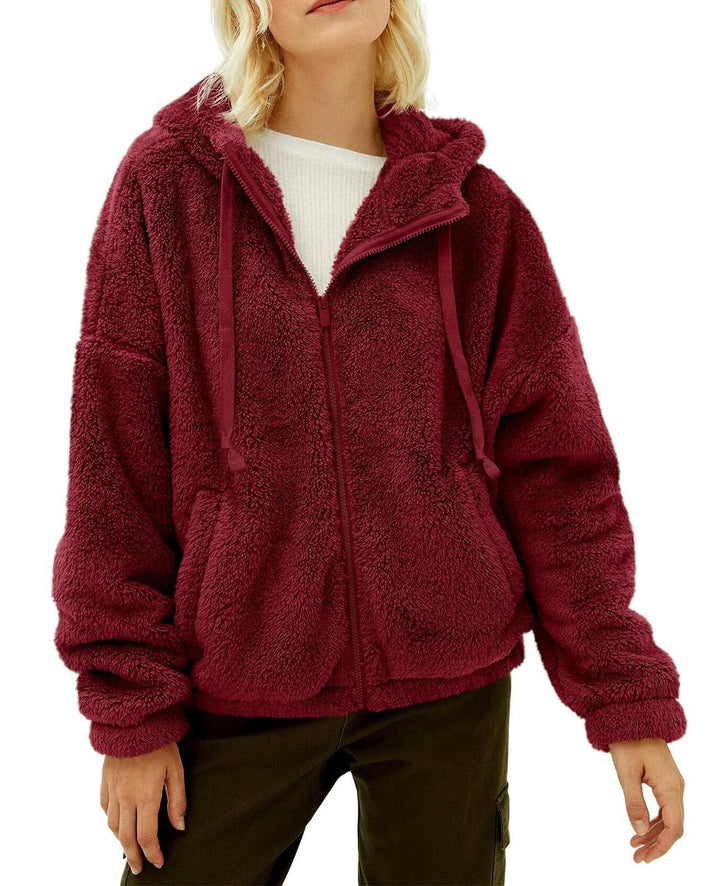 Cozy jacket for women with hood and side pockets Lune London