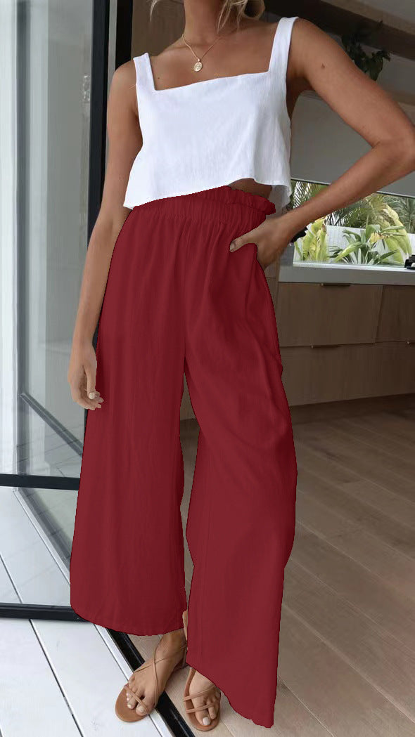 Wide palazzo pants for women with elastic waist and comfortable cut Lune London