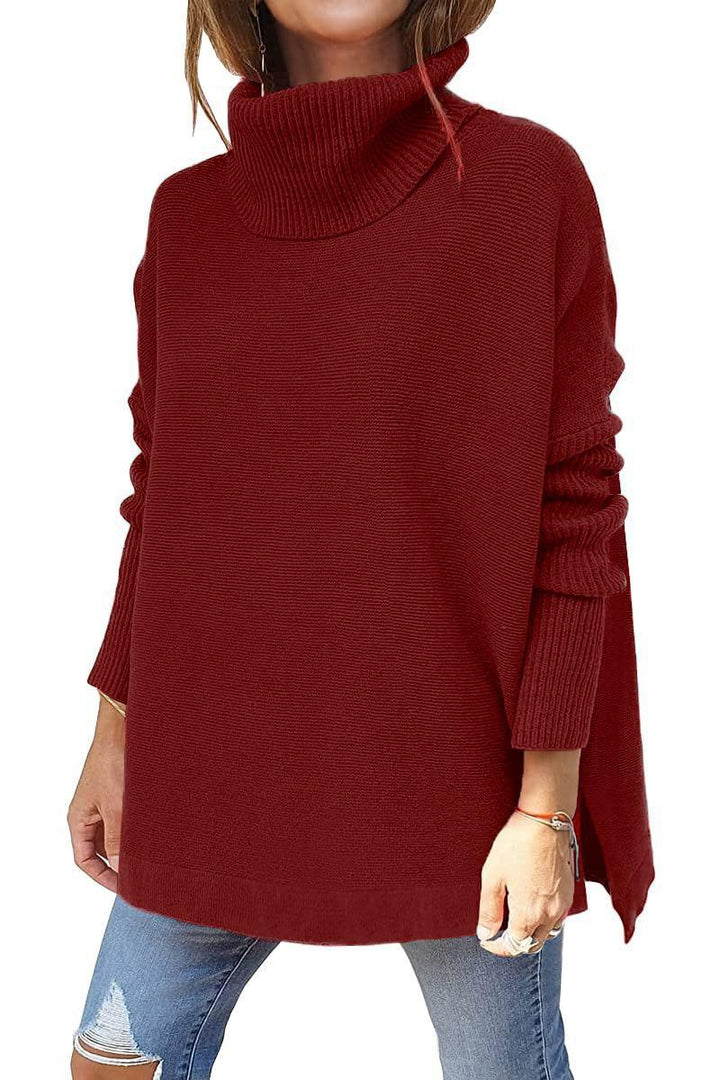 Comfortable turtleneck sweater for women with a textured design and a loose fit Lune London
