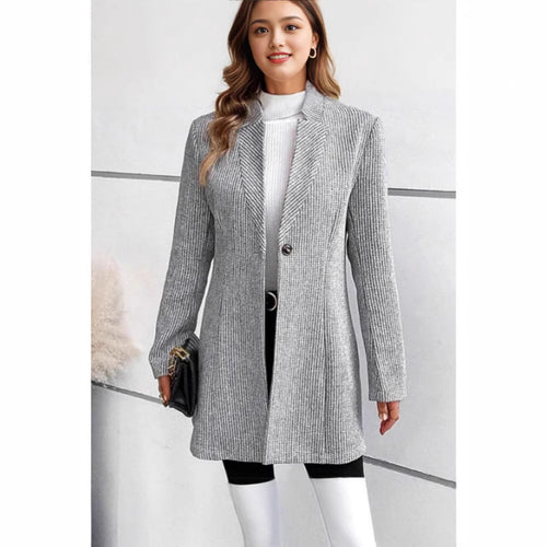 Women Modern Knit Blazer with Slim Fit and Elegant Details Amarae