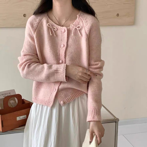Ladies Cozy Pullover with Decorative Knots and Large Buttons Amarae