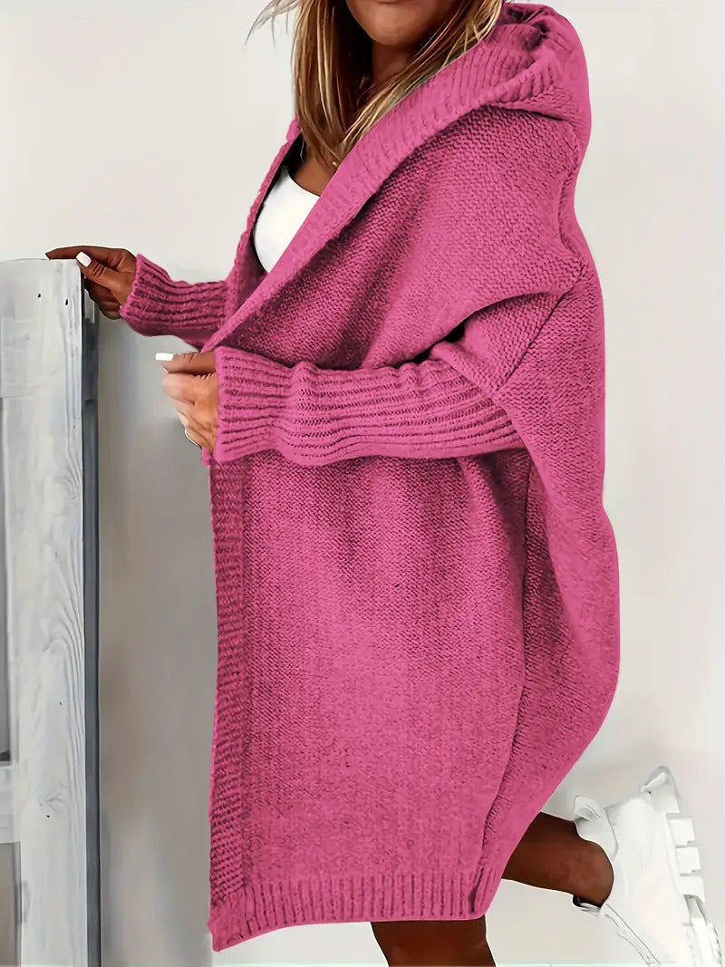 Lune London | Women Cozy Cardigan with Hood and Loose-Fitting Design