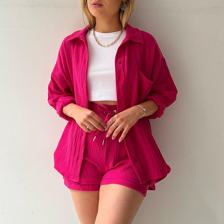 Ladies Casual Top and Lightweight Shorts Set Lune London