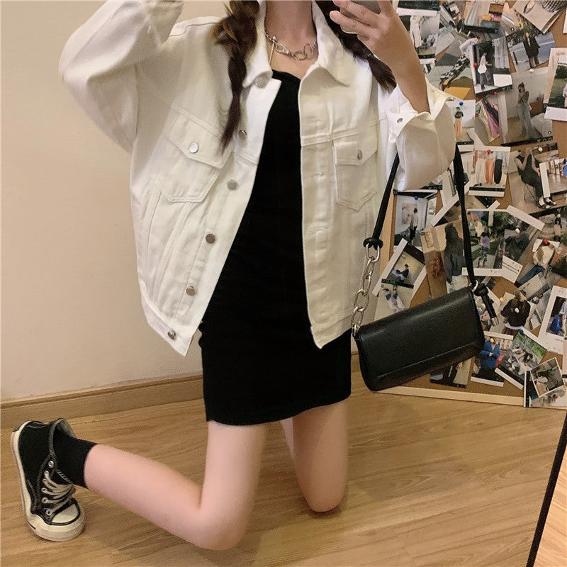 Veste en denim surdimensionnée pour femmes avec poches pratiques Chic & Stil