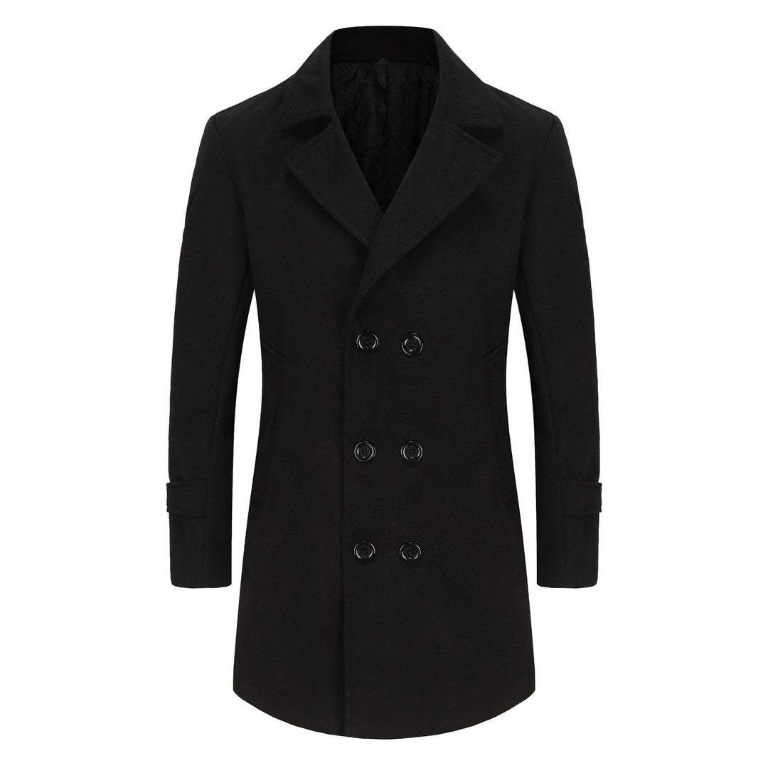 Elegant reversible coat for men with double-breasted buttons and hidden belt Amarae