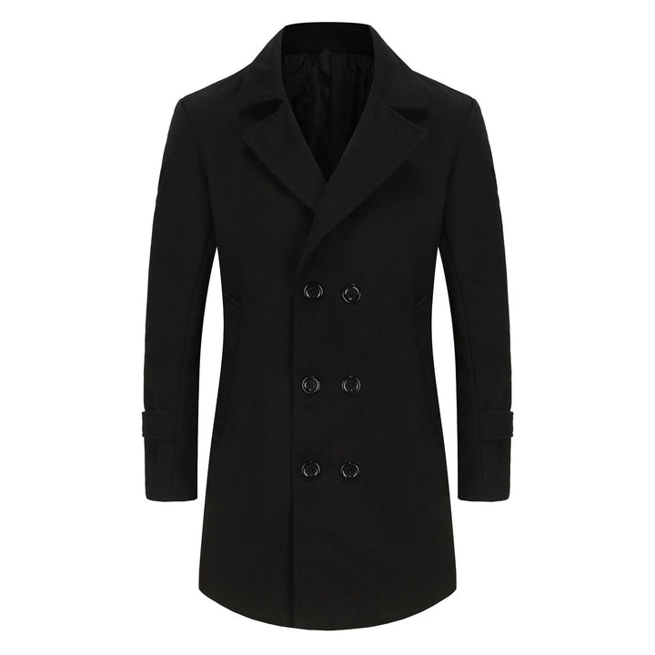 Elegant reversible coat for men with double-breasted buttons and hidden belt Amarae