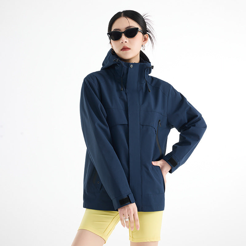 Women's technical waterproof oversized parka with hood and concealed zip pockets Amarae